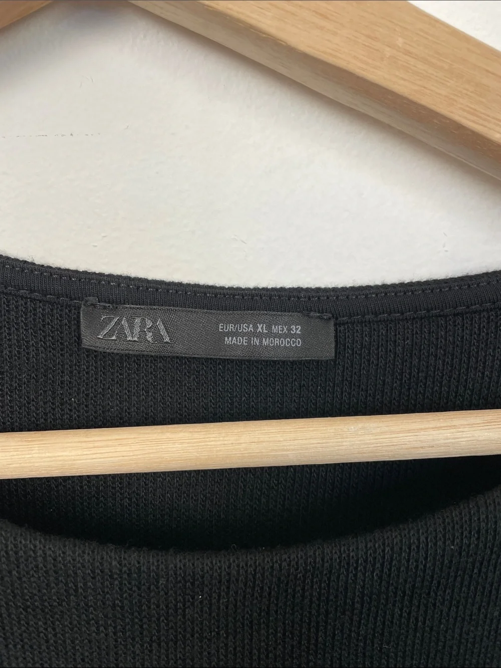 Zara Long Sleeve Combination Goth Black Women's XL Sweater Mini Dress with Belt - Picture 8 of 8